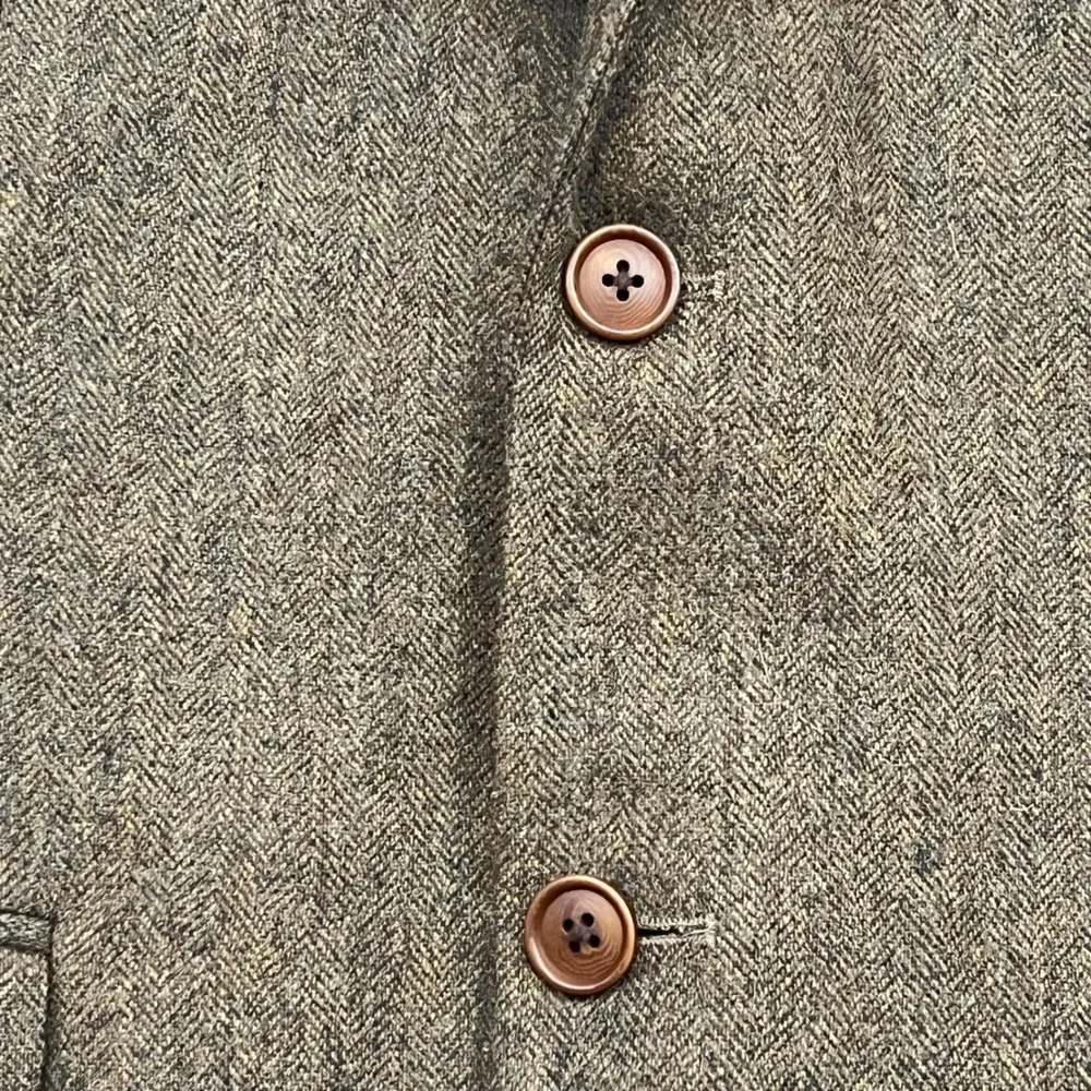 StudioSuits Mens Bespoke‎ Blazer Brown Herringbone Tweed Academic Professional